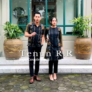 Set couple tenun kekinian terbaru - baju tenun couple set kekinian - set baju keluarga couple natal /prewedding/hari raya