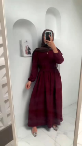BAVIN MIDI DRESS CRINKLE / GAMIS KEKINIAN 🌸harga promo🌸