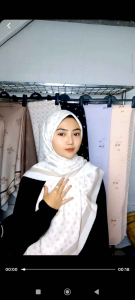 Nunaqy - Hijab Kerudung Jumbo 130X130 Voal Segi Empat Premium / jilbab Motip Lasercut Sublime