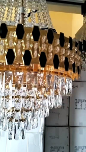 goodjayalighting lampu gantung crystal 60cm import minimalis modern ruang tamu