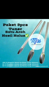 PAKET 3PCS MATA CUNER TUNER MATA PORTING CUNER CARBIDE BATANG 6MM LONG 120MM SEARAH TUNGSTEN CARBID