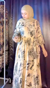 Warna warni Brand gamis dress rayon diamond gamis premium motif terbaru Nyaman di pakai BUSSUY FRENLY