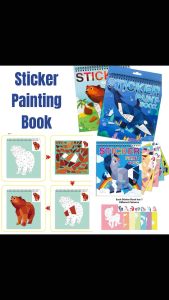 Kids sticker painting puzzle book puzzles animal unicorn travel activity craft set birthday goodie