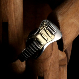 Cincin Elegan Desain Guitar Heroes (Adjustable)