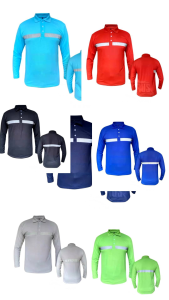KAOS POLO SAFETY LENGAN PANJANG PRIA WANITA/KAOS KERJA LAPANGAN PREMIUM