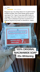 101% ORIGINAL NIACINAMIDE SOAP 20X WHITENING LIGHTENS YOUR SKIN IN JUST 7 DAYS