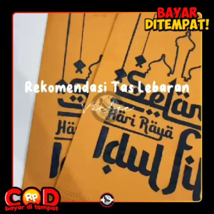 (isi 25biji) GOODIEBAG IDUL FITRI MODEL PRESS UK. 30X40x8 KREM DAN COKLAT  MUAT KALENG TANGO DAN SNACK JAJAN BANYAK READY SIAP KIRIM