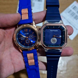 PROMO BUY 1 GET 1 - Jam Tangan Wanita Tali Rubber Chrono Variasi Tanggal Aktif Free Box