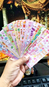 Set 100 tấm sticker dán nhiều màu sắc size 12x4cm