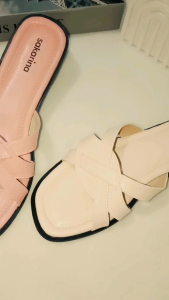 SAKARINA - Sandal Flat Wanita Korean Style Sendal Teplek Wanita Kekinian