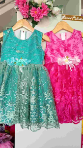 Dress gaun pesta anak brukat istimewa