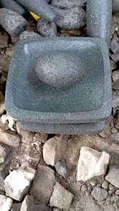 Cobek kotak 22cm 1set 100℅asli batu