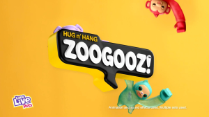 Little live pets zoogooz hug n hang squishy Stretch toy 70+ sound original