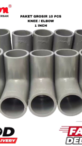 (paket 10 pcs) knie 1"inchi ELBOW PVC 1"merek PRALON/Belokan pipa PVC 1"/ Sambungan belokan pipa PVC