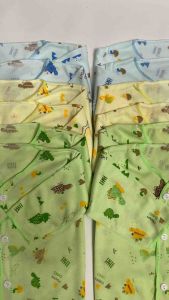 PAKET HEMAT ATASAN BAJU BAYI BARU LAHIR BAJU LENGAN PANJANGLENGAN PENDEK FULL PRINT WARNA MOTIF DINO 0-3 BULAN