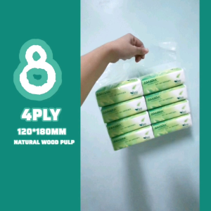 TINYBOX 8 Tissue Packs: Travel Essential Paper Towel & Bathroom Hygiene