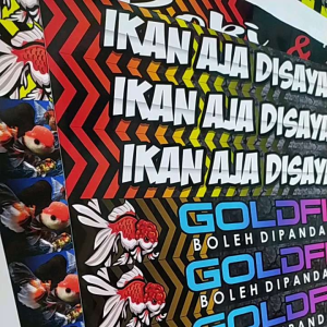Stiker Aquarium Ikan Gemoy: Stiker Ikan Gemoy Goldfish & Ikan Koki