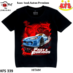 KFS 339 Baju Kaos Distro Anak Laki-laki Fast & Furious