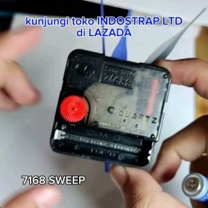Mesin jam dinding sweep 7168 mesin sweep tanpa suara model drat 125mm