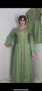 Maxi Rafika Gamis Pesta Brukat Mewah Gamis Brukat Bordir Tambah Tembak Mutiara