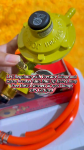 JOSE usa LPG Regulator with safety Breaker Heavy Duty JS 13371 with BPS Certificate With Safety Standard Free Hose 1.5meter and 2pcs clamp