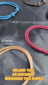 GELANG POLOS TALI SATIN HITAM / GELANG PRIA WANITA TALI KOREA (1PC) 2MM