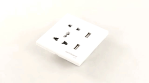 Stop Kontak 3 Lubang Dinding / Stop Kontak Universal UK EU US & 2 USB Port - ATH1