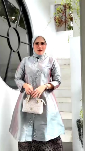 New - Setelan Kebaya Tunik Kurung Bridal Payet Zik Zak / Kebaya Seragam Pesta / Kebaya Tunik Melayu Terbaru / Kebaya Malaysia Terlaris