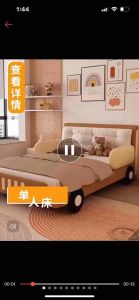 Car bed solid wood childrens bed boy with guardrail bed car bed