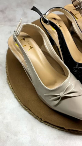 Sepatu Sandal Wanita CLARA Heels Kekinian Hak 5 cm With Glowsy Material