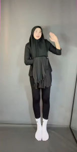 Manset Rok Inner Olahraga Lengan Panjang Wanita Daleman Hijab Muslimah