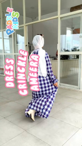 Gamis Motif Kotak Anak Perempuan Paddlekids Long Dress Muslim