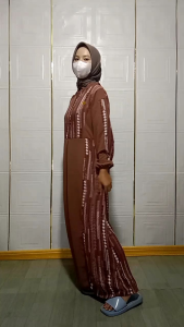 Alena dress gamis lebaran 2026 bahan crinkle kombinasi terbaru/gamis dewasa model kekinian/gamis lebaran