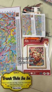 Tranh thêu kín Thần tài gõ cửa vs8833 vs8834 vs8836 vs8837