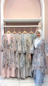 DRESS MOSELA PUFFY CARDY MAXY SUPER CANTIK // DRESS PESTA CERUTY MOTIF CARDIGAN BISA LEPAS SUPER CANTIK BEST SELLER