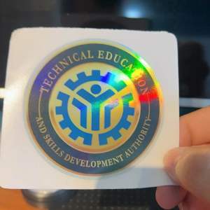 TESDA logo Sticker for motorcycle Reflectorized Water proof Do not fade