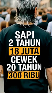 KAOS KATA SAPI 2 TAUH 18 JUTA CEWE 20 TQUN 300KAOS VIRAL SEKARANG