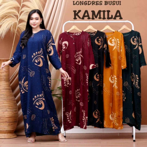 BEST SELLER - LONGDRES Bidadari Farah Busui Friendly Rayon Adem - Daster Lengan Panjang - LD 105