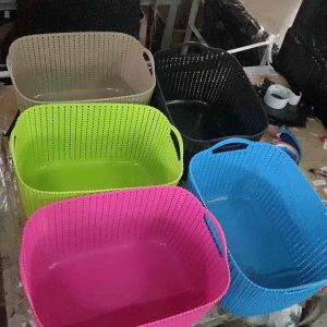 Uniglobal Rattan Desktop Storage Basket Space Savers