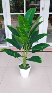 TANAMAN HIAS POHON PISANG ARTIFICIAL DENGAN POT DIAMOND JUMBO