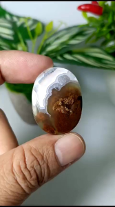 batu akik pancawarna motif kembang real picture