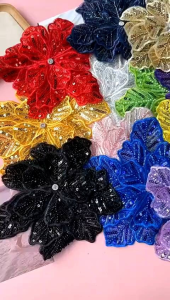 lace bordir bunga 3 layer 24cm full payet