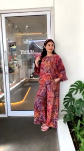 Setelan Celana Daster Rayon Super Jumbo XXXL. Setcel Rayon Smoke Cap Tamara by Diarimbi
