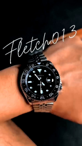 seiko GMT premium copy with date display bezel rotation Waterproof