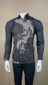 Kemeja batik pria motif cucakrowo terlaris