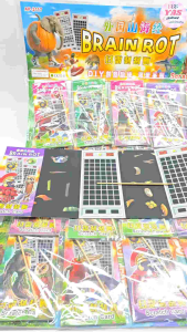 20pcs BRAIN ROT SCRATCH CARD BIG/loot bag fillers /paninda /giveaways/party favors.