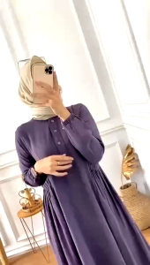 Maxi Dress Gamis Chika Cringkle Wanita - Gamis Chika Cringkle Maxi Dress