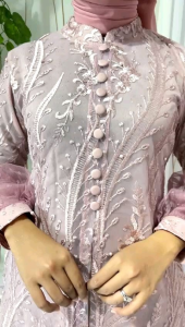 KODE JNH - Gamis Nauma Tile Sapto Kombinasi Tile Dotty / Dress Kondangan Mewah Elegant / Gamis Modern Terbaru
