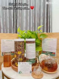 Hộp trà gạo lứt mix 7 vị thành phần thảo mộc thiên nhiên