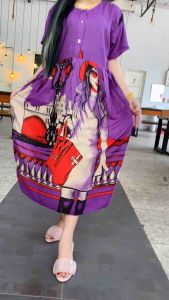 DRESS CIBI OLIV KANCING DEPAN BUSUI BUMIL MURAH ADEM